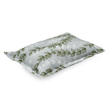 Leaf Design Polyester King Bedsheet with 2 Pillow Covers (Grey)