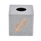 Nilkamal Leaf Design Polyresin Square Tissue Box Grey