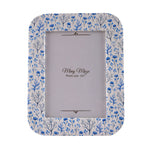 Floral Table Photo Frame (Blue, 5 x 7 Inch)