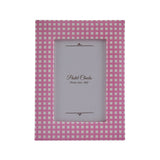 Checkered Table Photo Frame (Pink, 4 x 6 Inch)