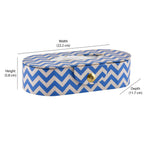 Chevron Design Oval Tissue Box (Blue)