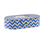 Chevron Design Oval Tissue Box (Blue)