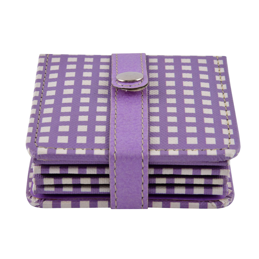 Checkered Design Coasters Set of 4 (Purple)