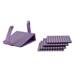 Checkered Design Coasters Set of 4 (Purple)