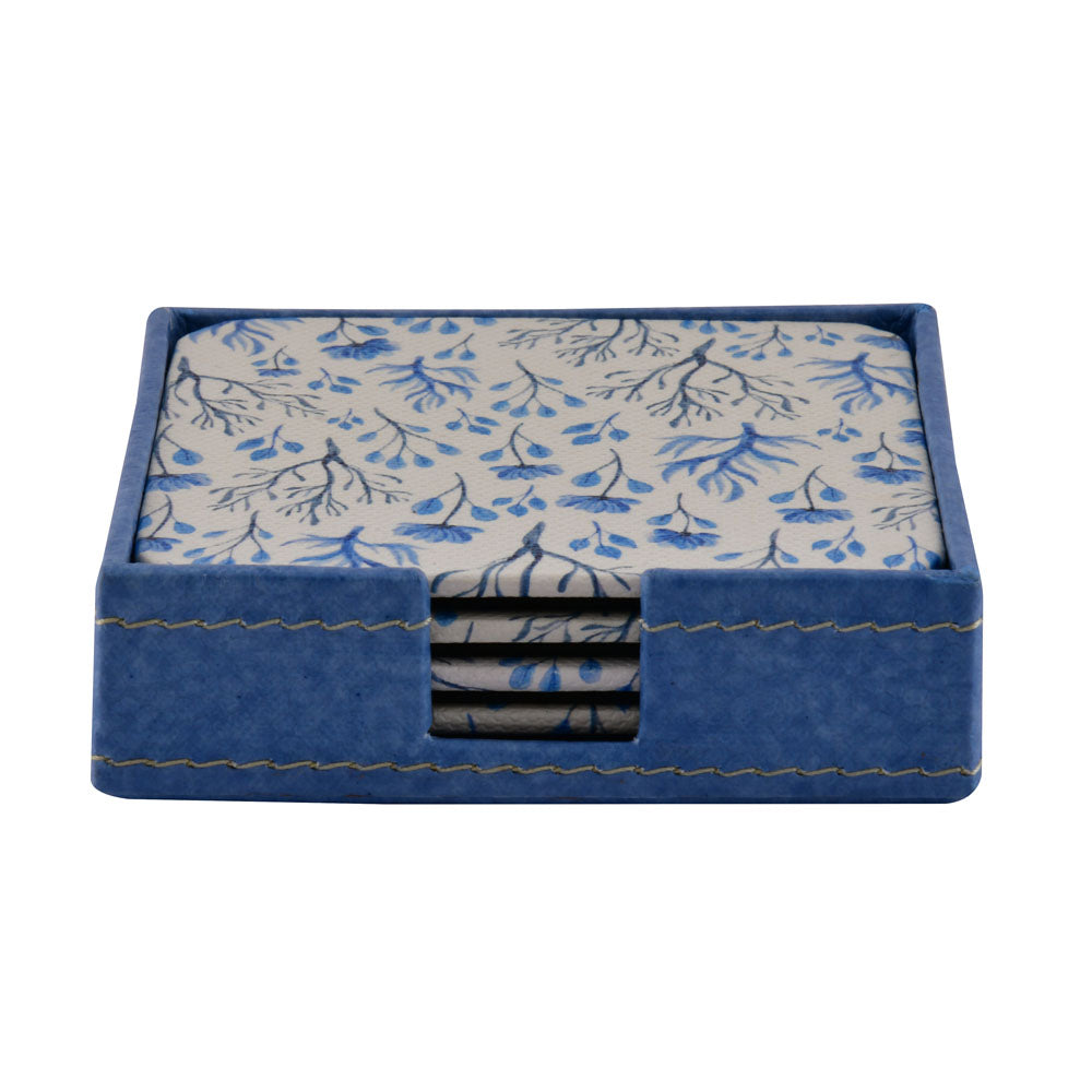 Floral Design Coasters Set of 4 (Blue)