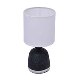 Stone Finish Ceramic Base Table Lamp (Black & White)