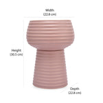 Fluting Design Decorative Dolomite Planter (Pink)