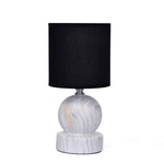 Marble Finish Ceramic Base Table Lamp (White)