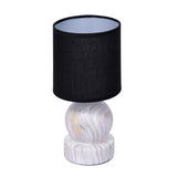 Marble Finish Ceramic Base Table Lamp (White)