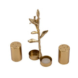 Decorative Salt and Pepper Container Set (Gold)