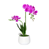 Artificial Orchid Plant With Pot (Purple)