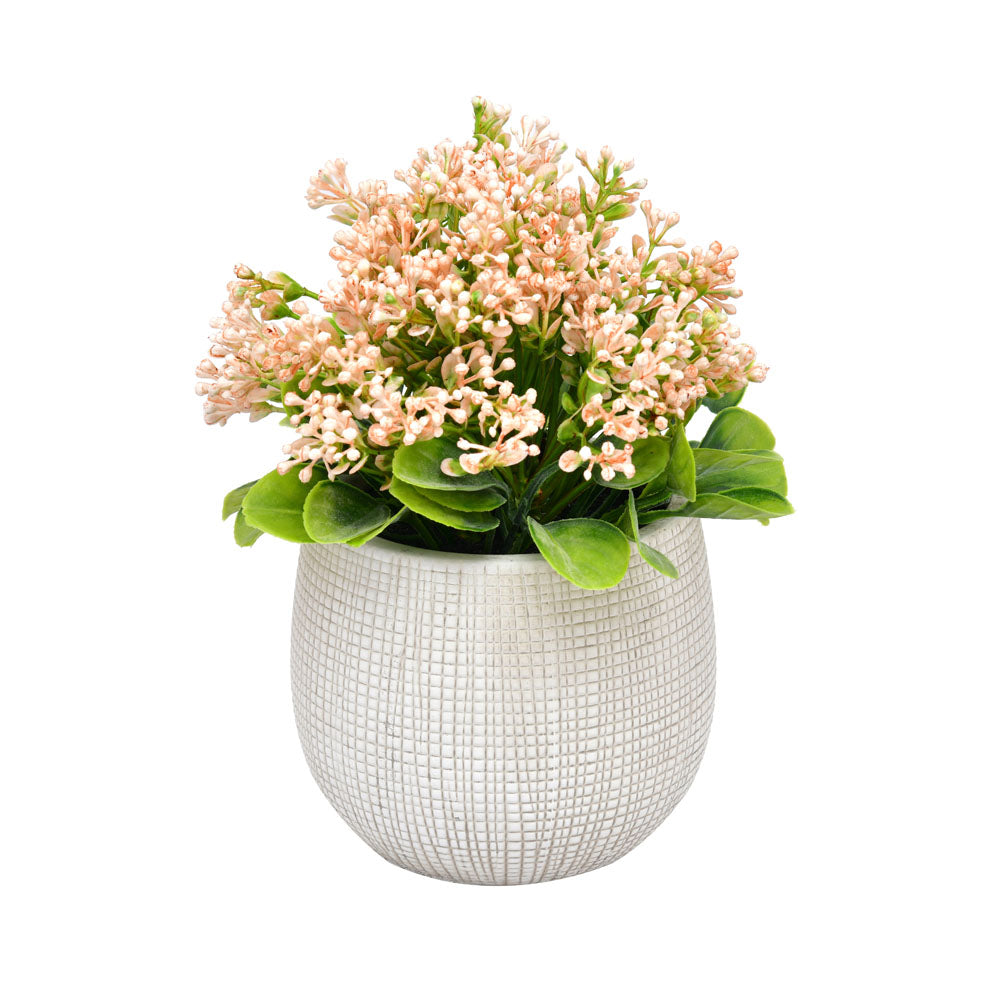 Artificial Gypsophila Plant With Ceramic Pot (Pink)