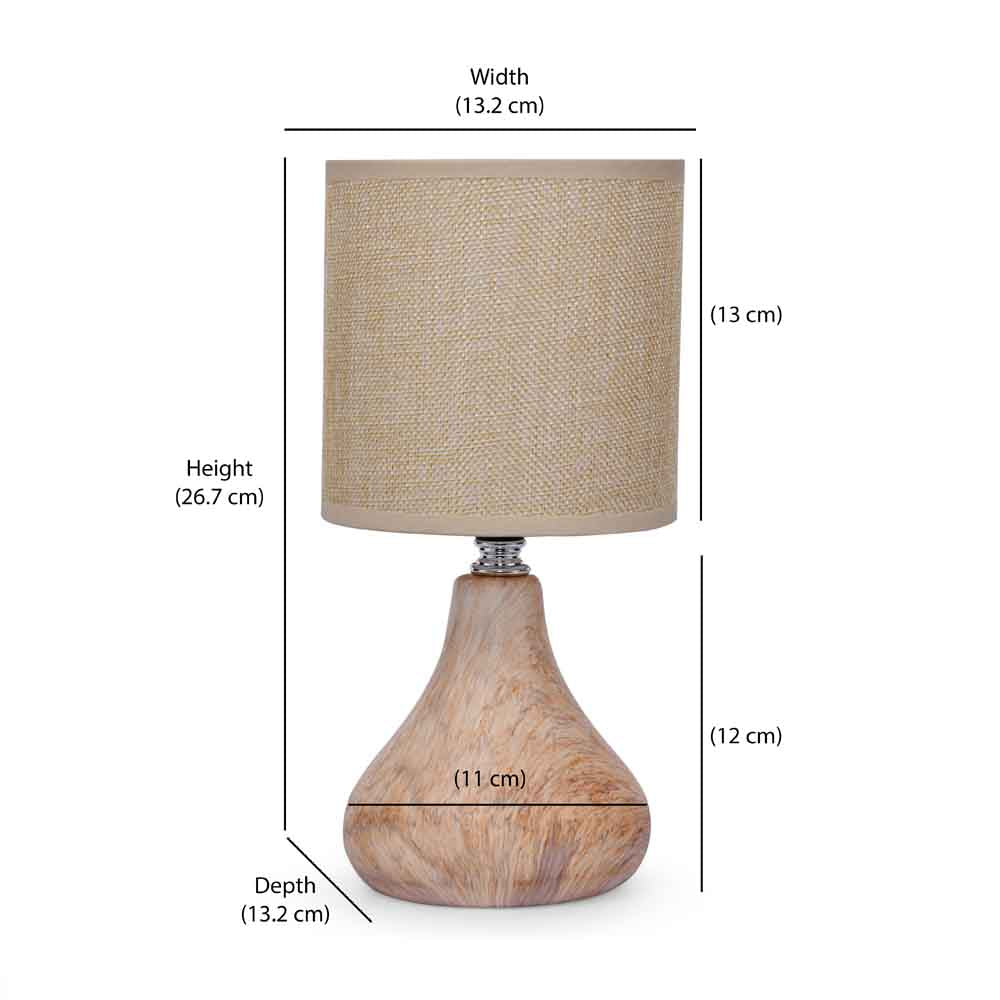 Marble Finish Ceramic Base Table Lamp (Cream)