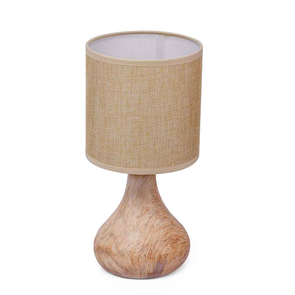 Marble Finish Ceramic Base Table Lamp (Cream)