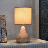 Nilkamal Marble Finish Ceramic Base Table Lamp Cream