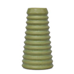 Trapeze Fluting Decorative Ceramic Vase (Green)