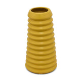 Trapeze Fluting Decorative Ceramic Vase (Yellow)