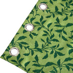 Leaf Design 5 Ft Polyester Window Curtains Set of 2 (Green)