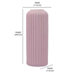 Cylindrical Decorative Ceramic Vase (Pink)