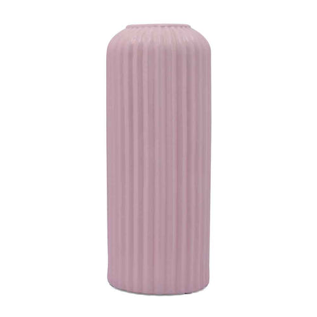 Cylindrical Decorative Ceramic Vase (Pink)