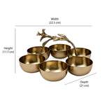 Lily Twigs 6 Bowl Condiments Set (Gold)