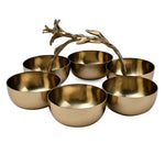 Lily Twigs 6 Bowl Condiments Set (Gold)