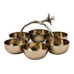 Lily Twigs 6 Bowl Condiments Set (Gold)