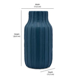 Bottle Shaped Decorative Ceramic Vase (Blue)