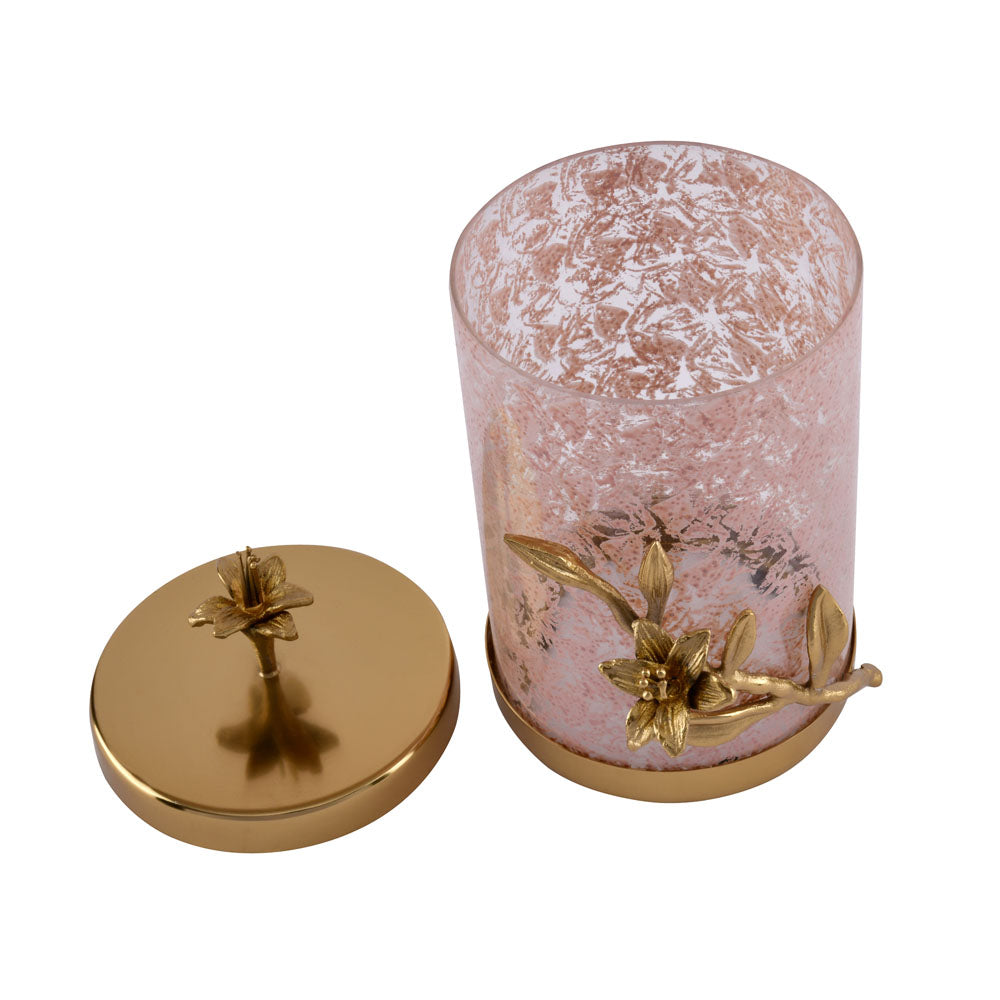 Lily Twigs Cannister  - Large (Pink & Gold)