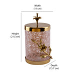 Lily Twigs Cannister  - Large (Pink & Gold)