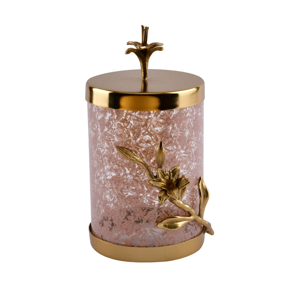 Lily Twigs Cannister  - Large (Pink & Gold)