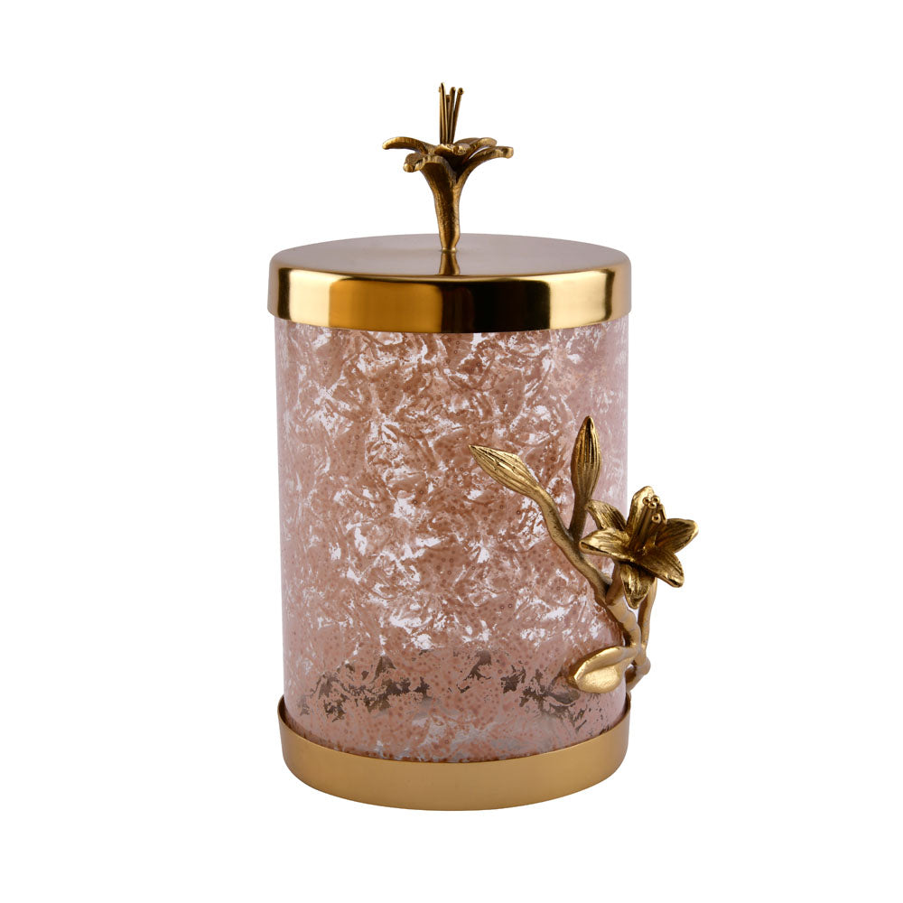 Lily Twigs Cannister  - Large (Pink & Gold)