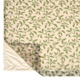 Leaf Design 5 Ft Polyester Double Layer Window Curtains Set of 2 (Green)