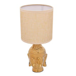 Buddha Face Ceramic Base Table Lamp (Gold)