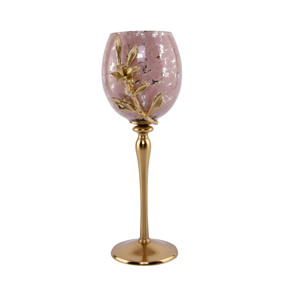 Lily Twigs Candle Stand  - Medium (Pink & Gold)