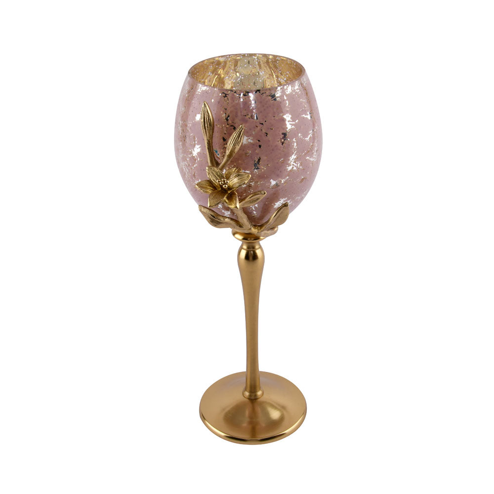 Lily Twigs Candle Stand  - Medium (Pink & Gold)