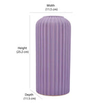 Cylindrical Decorative Ceramic Vase (Lilac)