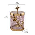 Lily Twigs Cannister - Small (Pink & Gold)