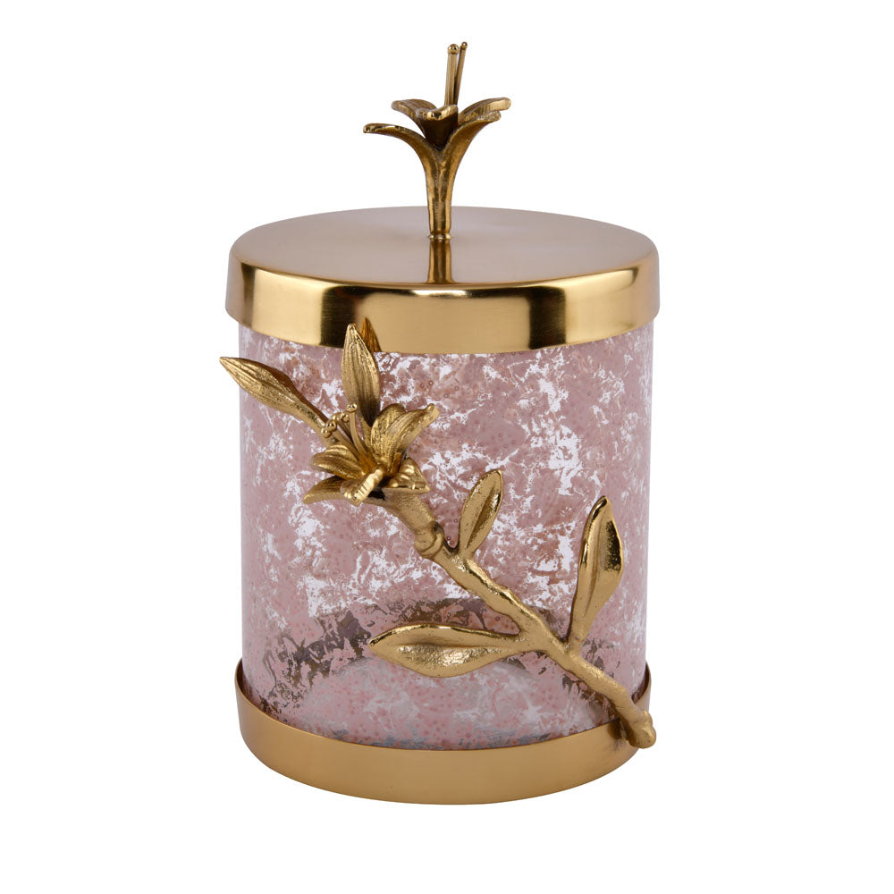 Lily Twigs Cannister - Small (Pink & Gold)