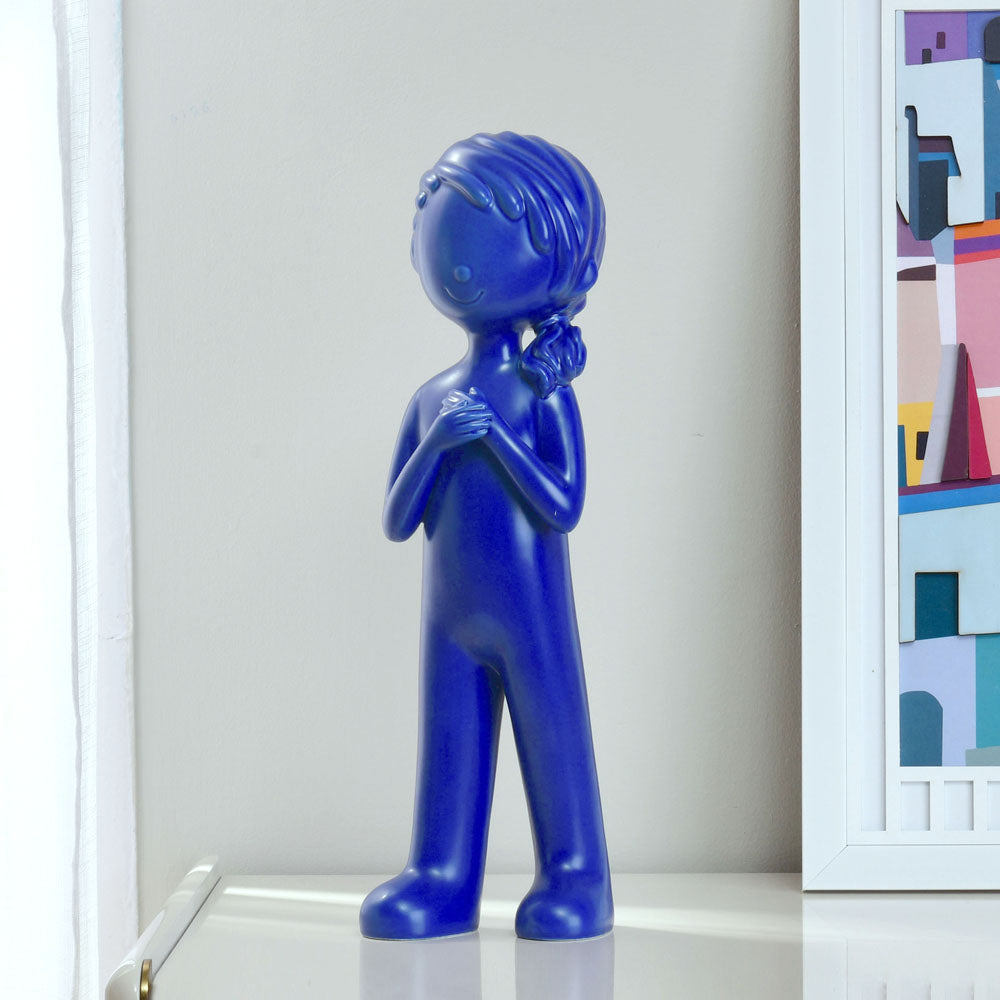 Standing Girl Dolomite Showpiece (Blue)