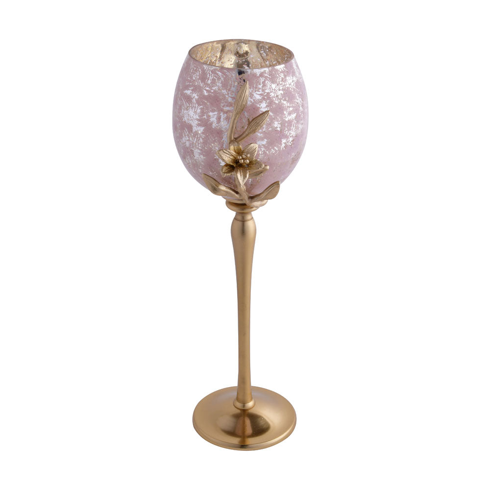 Lily Twigs Candle Stand - Large (Pink & Gold)