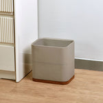 Leather Finish Polyresin Dustbin (8 Litre, Cream)