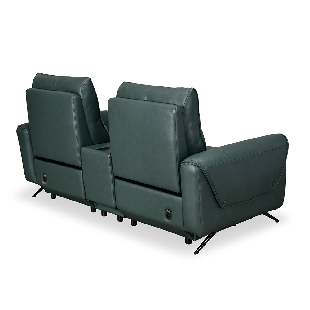 Beatrix 2 Seater Dual Motor Electric Recliner (Green)