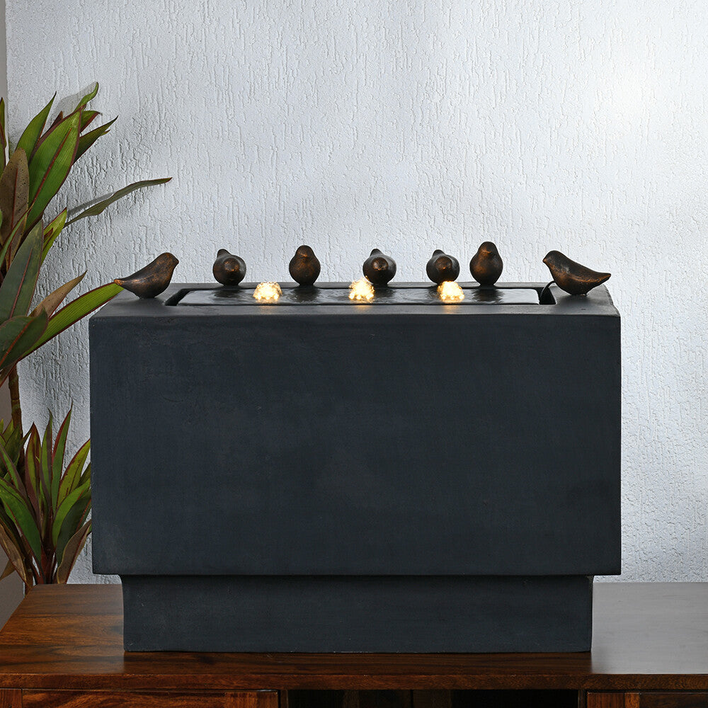 Nilkamal Decorative Birds on Base Water Fountain (Grey)