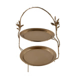 Lily Twigs 2 Tier Fruits & Desserts Serving Stand (Gold)