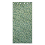 Leaf Design Semi Transparent 7 Ft Polyester Door Curtains Set Of 2 (Green)