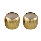 Decorative Metal Votive With Wax Set of 2 (Gold)