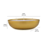 Decorative Metal Urli Bowl with Wax (Large, Gold)