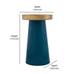 Decorative Metal Taper Candle Holder (Teal & Gold)