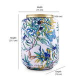 Floral Round Iron Vase  - Medium (Multicolor)